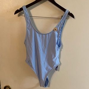 Forever 21 women bodysuit baby blue Sz. M